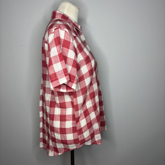 Ariat - Relaxed Fit Red & White Gingham Shirt - Picture 2 of 4